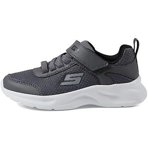 Skechers Boys, sneakers, houtskool/synthetisch/oranje trim, 36 EU, koolstofvezel-textiel, synthetisch, oranje trim, 36 EU