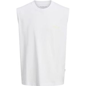 JACK & JONES Heren Jcoinfinity Sun Chest Sl Tee Crew Neck, wit (bright white), XXL