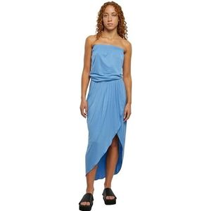 Urban Classics Damesjurk van viscose, zomerse bandeau-jurk voor vrouwen met luchtige stof, zonder bandjes, maten XS tot 5XL, horizonblauw, XL
