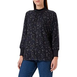 Gerry Weber Dames 870267-35026 T-shirt, zwart/blauw print, 38