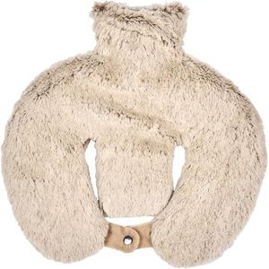 SENSLY, SB0134, Ergonomische Nek- en Cervicale Warmwaterkruik, Verzachtende Warmte, Elegant Ontwerp, Versterkte Veiligheid, Ideaal voor Ontspanning, 34x2x30 cm, Bruin van kleur