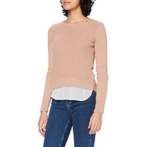 Mavi Damestrui Chiffon Detail Sweater, roze (Dark Peach 22291), 34 NL (Fabrikant maat:XS/)