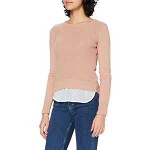 Mavi Damestrui Chiffon Detail Sweater, roze (Dark Peach 22291), 34 NL (Fabrikant maat:XS/)