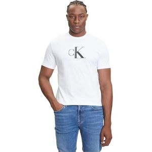Calvin Klein - T-shirt - Zwart/Wit - Normale Pasvorm - Ronde Hals