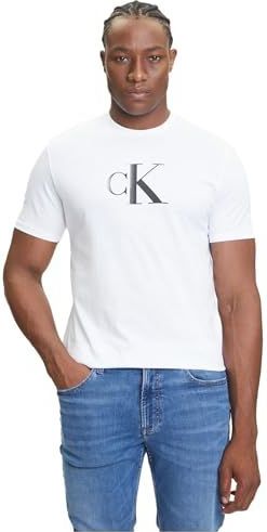 Calvin Klein - T-shirt - Zwart/Wit - Normale Pasvorm - Ronde Hals