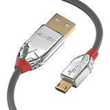 LINDY 36654 5m USB 2.0 type A aan Micro-B kabel, Cromo Line antraciet