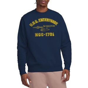Star Trek Enterprise Athletic Crew Sweatshirt, Navy, Medium, marineblauw, M