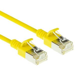 ACT CAT6a Netwerkkabel, U/FTP LSZH LAN Kabel Dun 3.8mm Slimline, Flexible Snagless CAT 6a Kabel Met RJ45 Connector, Voor Gebruik In Datacenters, 1,5 Meter, Geel - DC7851