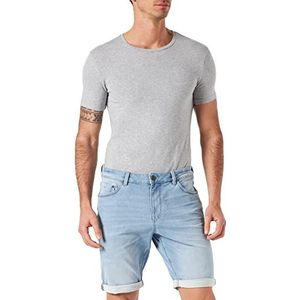 TOM TAILOR Mannen Jeans bermuda shorts 1029861, 10280 - Light Stone Wash Denim, 38