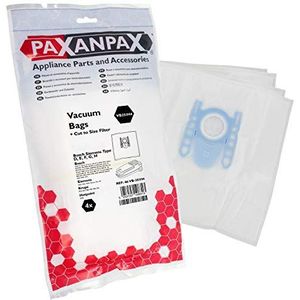 Paxanpax VB351H4 compatibele SMS-tassen & filterkit Bosch Siemens 'Type D, E, F, G, H' Activa, Alpha, Kids & Fun, Super VS-serie (Pack van 4+1)