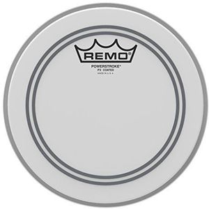 Remo Drumvel Powerstroke 3 wit opgeruwd 8" P3-0108-BP