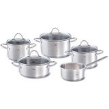 Fissler - Palermo - Pannenset - 5-delig - Roestvrijstaal - Inclusief Glazen Deksel