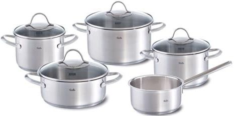Fissler - Palermo - Pannenset - 5-delig - Roestvrijstaal - Inclusief Glazen Deksel