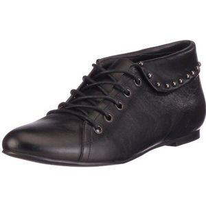 Buffalo London 210-182-2 Derby Leather Black 01 111878 dames lage schoenen, zwart zwart 01, 37 EU
