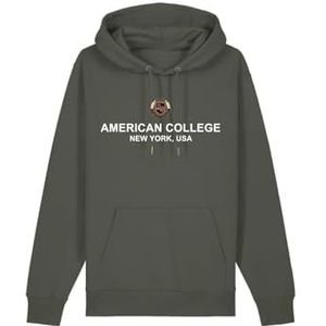 AMERICAN COLLEGE USA Sweatshirt om aan te trekken, kaki, 14 jaar, ontspannen, Groen, 14 ans