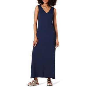 Amazon Essentials Dames Jersey V-hals Tank Maxi Lengte Jurk, Navy, Small