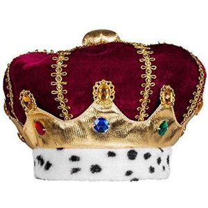 Boland 36103 - Kinderhoed Majesteit, meerkleurig, kroon voor kinderen, koning, hertog, pluche hoed, carnaval, themafeest, Halloween