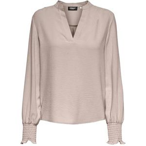 ONLY Dames Onlmette V-hals Ls Smock Top Noos WVN, Gray Morn, 3XL
