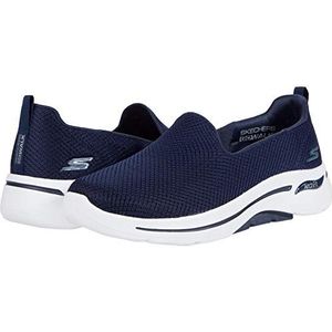 Skechers Dames Go Walk Arch Fit-Grateful Sneaker, 0, marine Wit, 43 EU