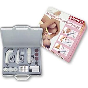 Complete beauty-set: handig manicure-/pedicureapparaat, eeltschuurapparaat PEDIPEEL en gezichtsmassageapparaat inclusief accessoires