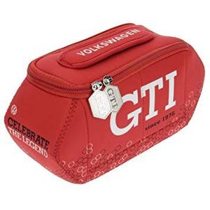 BRISA VW Collection - Volkswagen neopreen universele make-up cosmetische cultuur reisapotheektas etui Golf GTI (zeshoek/rood/klein)