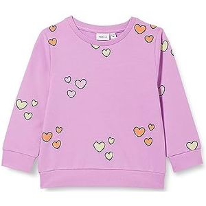 NAME IT Nmflise Sweat Box Unb sweatshirt voor meisjes, Violet Tulle, 92 cm