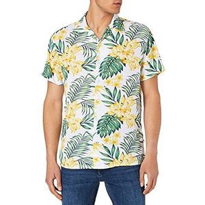 KRONSTADT Heren Cuba Tropical S/S Shirt, geel, S
