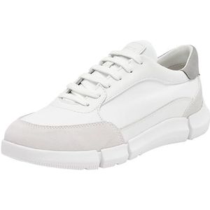 Geox U ADACTER B Sneakers voor heren, wit/LT Grey, 46 EU, Wit Lt Grey, 46 EU