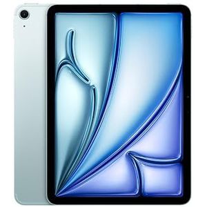 Apple iPad Air 11"" (M2): Liquid Retina-display, 128 GB, Landscape 12‑MP camera aan de voorkant/12‑MP camera aan de achterkant, wifi 6E + 5G mobiel internet met e‑sim – Blauw