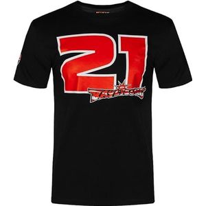 Valentino Rossi Troy Bayliss T-shirt 21 Baylisstic heren, zwart/rood, XXL
