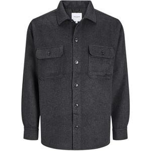 JACK&JONES PLUS Heren Jjebradley Ollie Overshirt Ls Noos Pls Hemdjas, zwart, 5XL