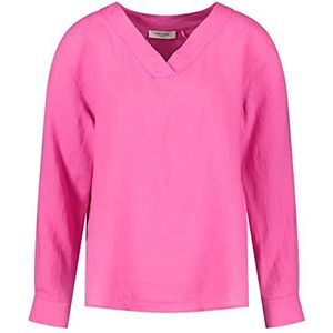 Gerry Weber Dames lange blouse van linnen met zijsplitten lange mouwen, manchetten, oprolarm, armgrendel blouse lange mouwen lange blouse effen kleuren, Zacht roze., 34