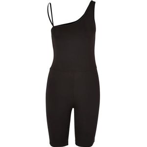 Urban Classics Gerecycled cycle jumpsuit, jumpsuit van gerecycled polyester voor dames, verkrijgbaar in zwart, maten XS - 5XL, zwart, XXL