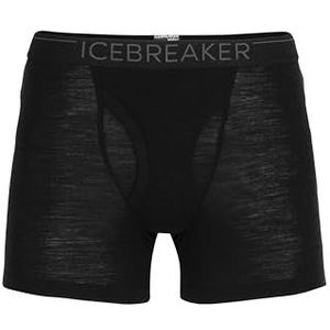 Icebreaker 100% Merino Wol Heren Base Layer - Everyday Boxers met Kruis - 175 Ultralichte Stof | Herenonderbroek | Boxershort | Merino Ondergoed - Zwart/Monsoon, S