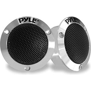 Pyle PRICE GLITCH 1.0” Dome Tweeter - 80 Watts at 4-Ohm, Car Tweeter with Aluminum Housings, Enhance Lower Frequency Music Note, 2.3 Inches Full Range Car Speakers - PLTWB3