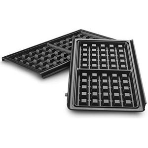 De'Longhi MultiGrill Easy DLSK155 Wafelijzer, accessoires voor contactgrill, 2 wafelijzers met antiaanbaklaag, 270 x 140 mm, vaatwasmachinebestendig