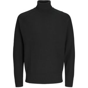 Jack & Jones Jcomason Knit Roll Neck, Zwart/Detail: cyclo 100, S