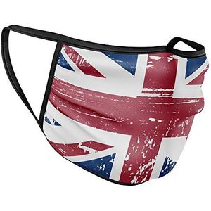 Paarse Print House mannen Union Jack gezichtsmasker, groot