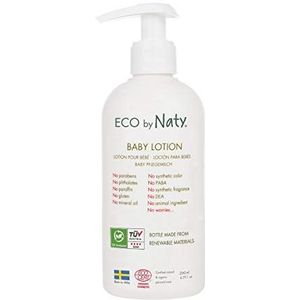 Eco by Naty Baby Body Lotion - Hypoallergeen en parabeenvrij. Hydraterende moisturizer gemaakt met aloë vera en natuurlijke olijfolie (200 ml fles)