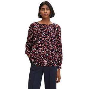 TOM TAILOR Dames satijnen blouse 1032856, 30617 - Navy Floral Design, 44