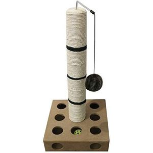 Dehner Kattenkrabpaal Tango, ca. 52 x 25,5 x 25,5, sisal, lichtbruin/beige