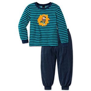 Schiesser Jolly Leroy KN pyjama lange pyjama voor kinderen en jongeren - blauw - 8 anni (128 cm)