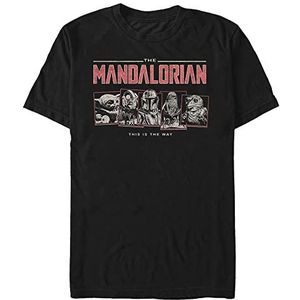 Star Wars: Mandalorian - Five Square Unisex Crew neck T-Shirt Black 2XL