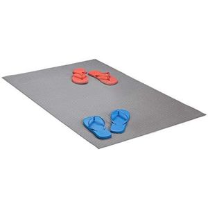 Relaxdays Antislipmat - badmat - knipbaar - wc-mat - PVC - anti slip mat - grijs - 70x120cm