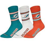 NFL MIAMI DOLPHINS 3-teilige Rundhalssocken - TEL/WHT/ORG - 39/42
