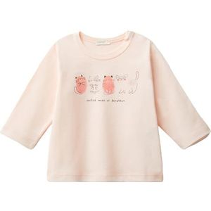United Colors of Benetton T-shirt voor jongens, Roze, 68 cm