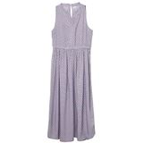 Jurk - Midi - Zachte Viscosestof - All-over Print - Schattige Kraag met Ruches