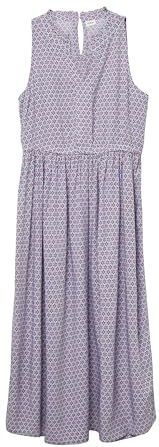 Jurk - Midi - Zachte Viscosestof - All-over Print - Schattige Kraag met Ruches