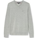 TOMMY HILFIGER - ESSENTIAL - Trui - Grijs - V-hals - Lange Mouw