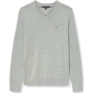 TOMMY HILFIGER - ESSENTIAL - Trui - Grijs - V-hals - Lange Mouw